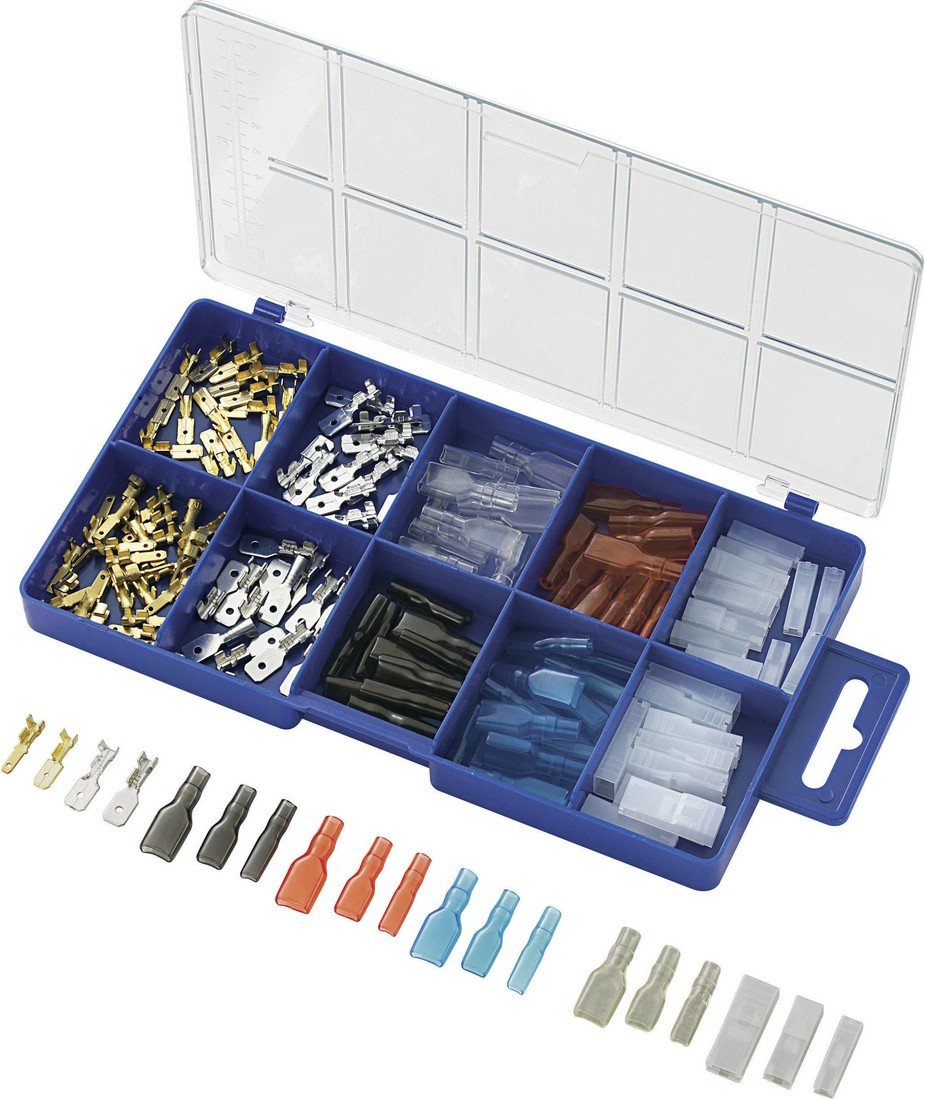 TRU COMPONENTS 739660 krimpovací sada 0.50 mm² 2.50 mm² transparentní, černá, červená, modrá 160 ks