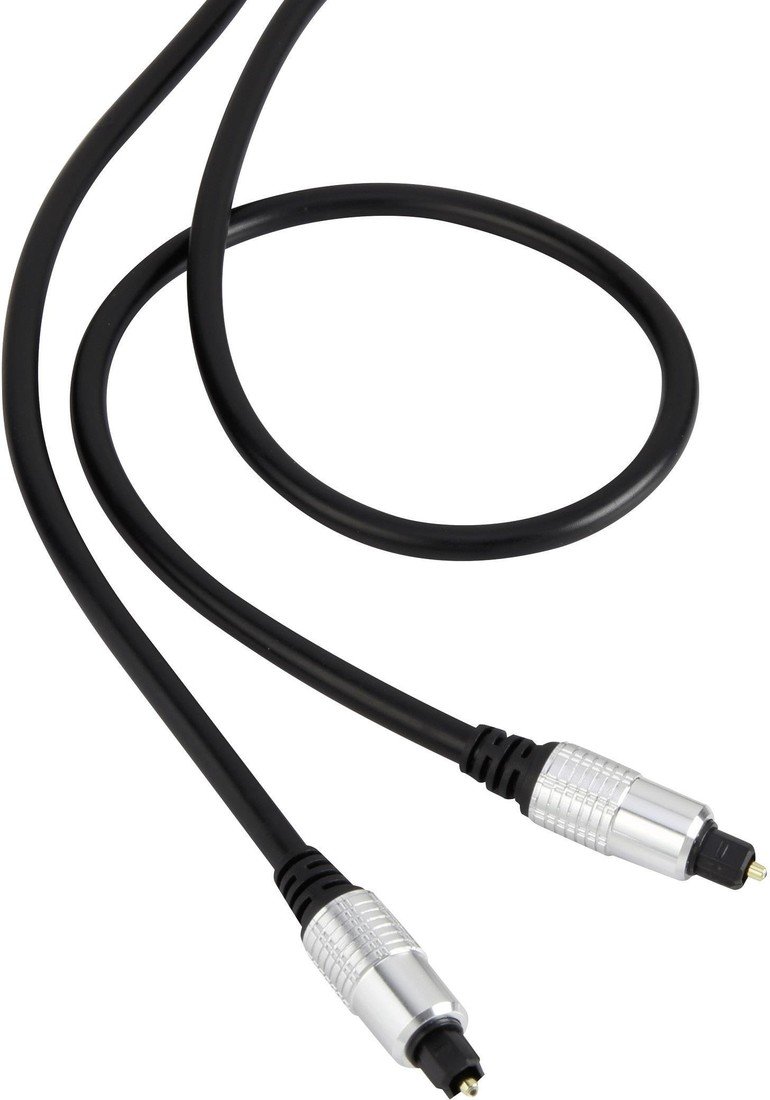 Toslink digitální audio kabel [1x Toslink  zástrčka (ODT) - 1x Toslink  zástrčka (ODT)] 1.00 m černá SuperSoft opletení SpeaKa Professional