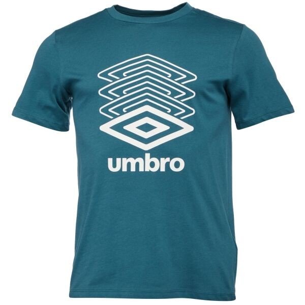 Umbro FW TERRACE LARGE LOGO GRAPHIC TEE Pánské triko, tmavě zelená, velikost M