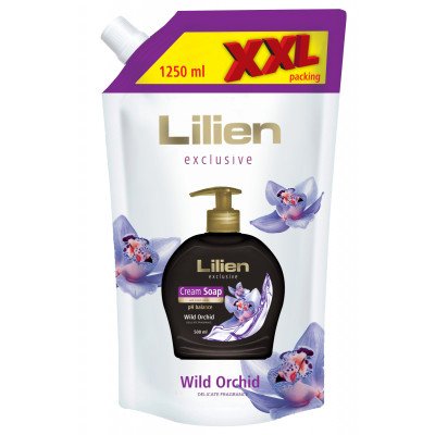 Lilien tekuté mýdlo krémové Wild Orchid  XXL náplň, 1250 ml