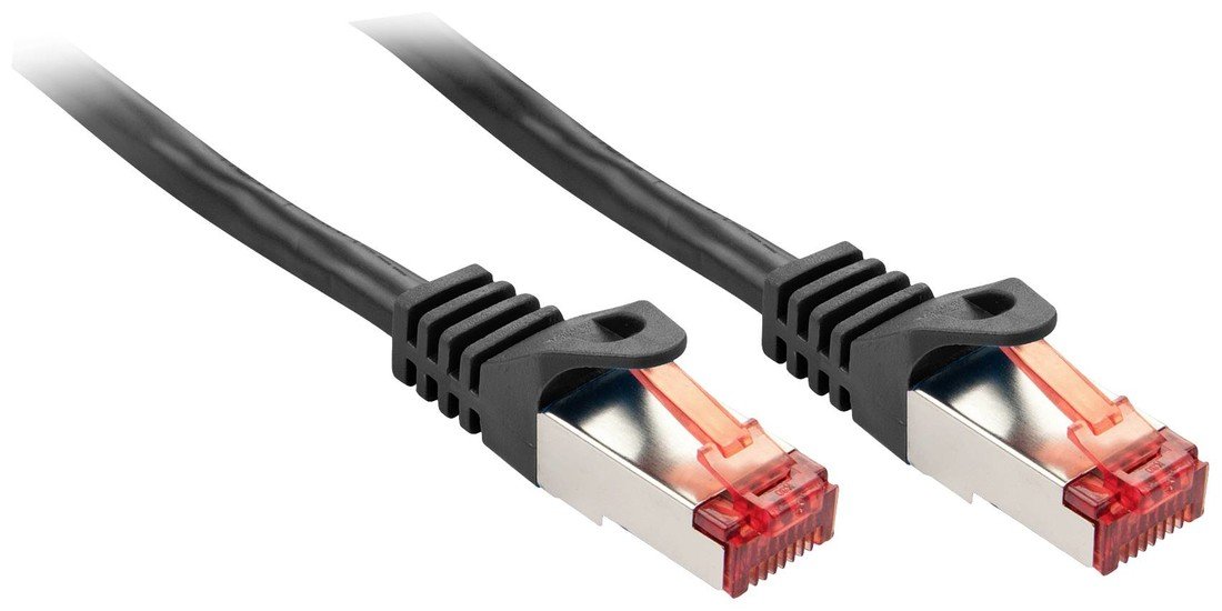 LINDY 47373 RJ45 síťové kabely, propojovací kabely CAT 6 S/FTP 1.50 m černá  1 ks