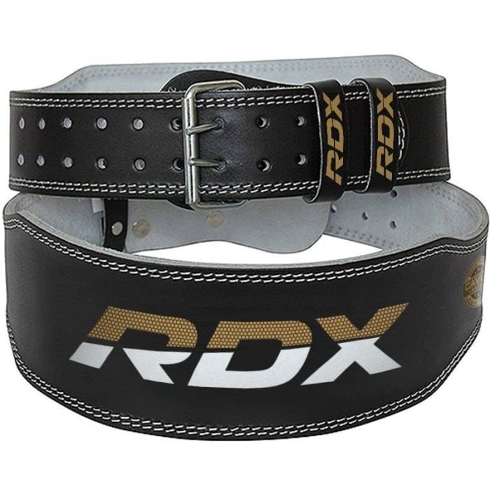 Fitness opasek 6“ Leather Black/Gold XXL - RDX Sports