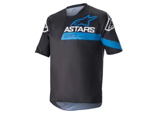 Alpinestars Racer V3 pánský dres krátký rukáv Black/Bright Blue vel. M