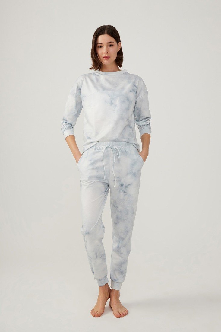 LOS OJOS Pajama Set - Gray - Batik print