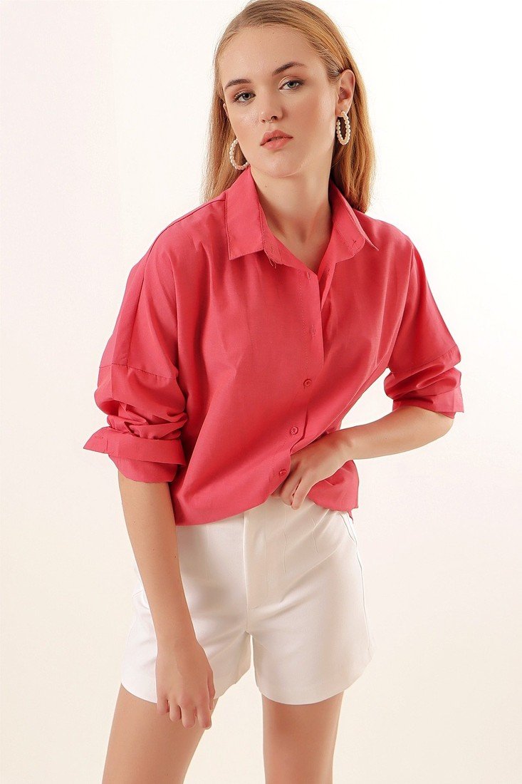 Bigdart Plus Size Shirt - Pink - Regular fit