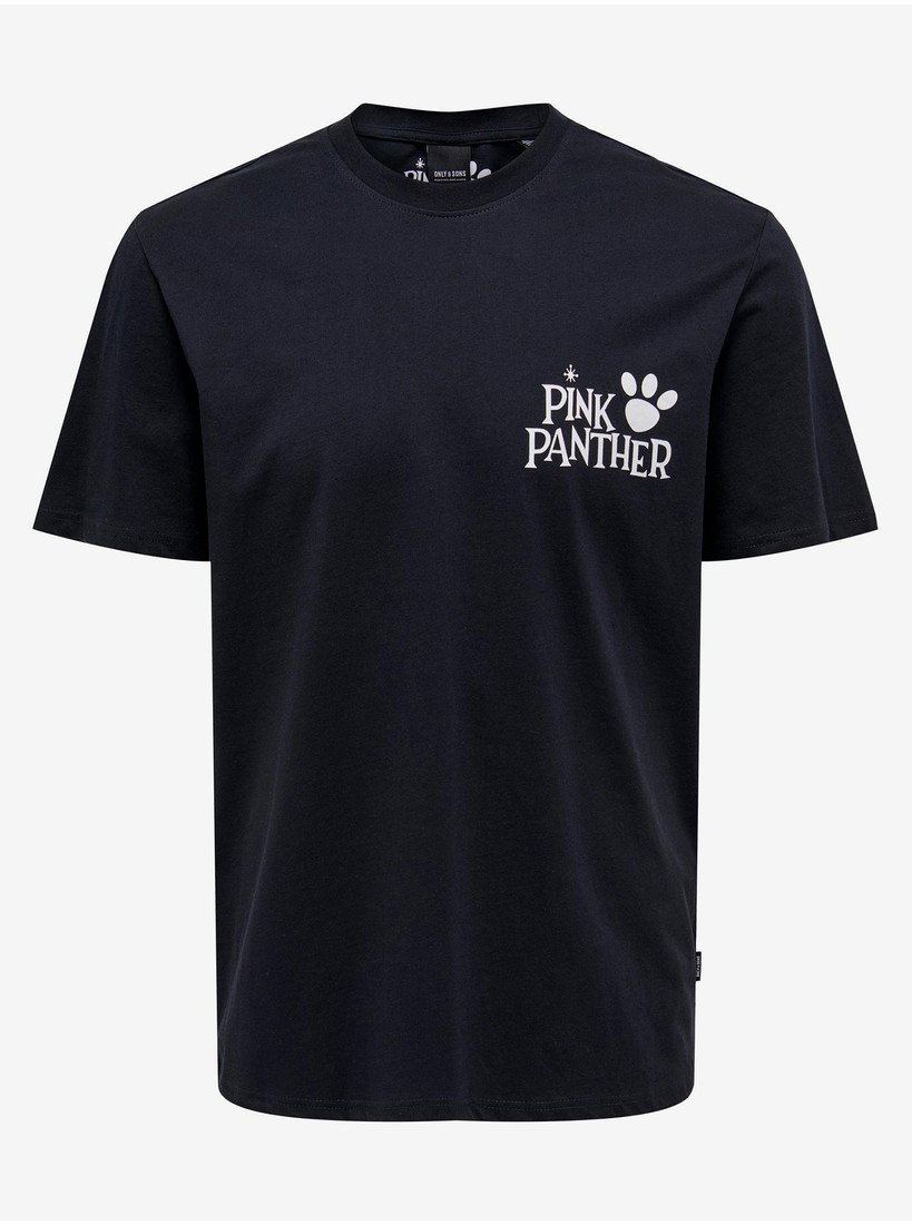 Tmavě modré pánské tričko ONLY & SONS Pink Panther - Pánské