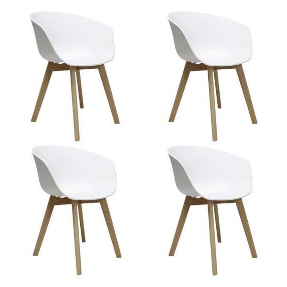 Jídelní Židle Noan S Dřevěnýma Nohama, Sada 4ks
