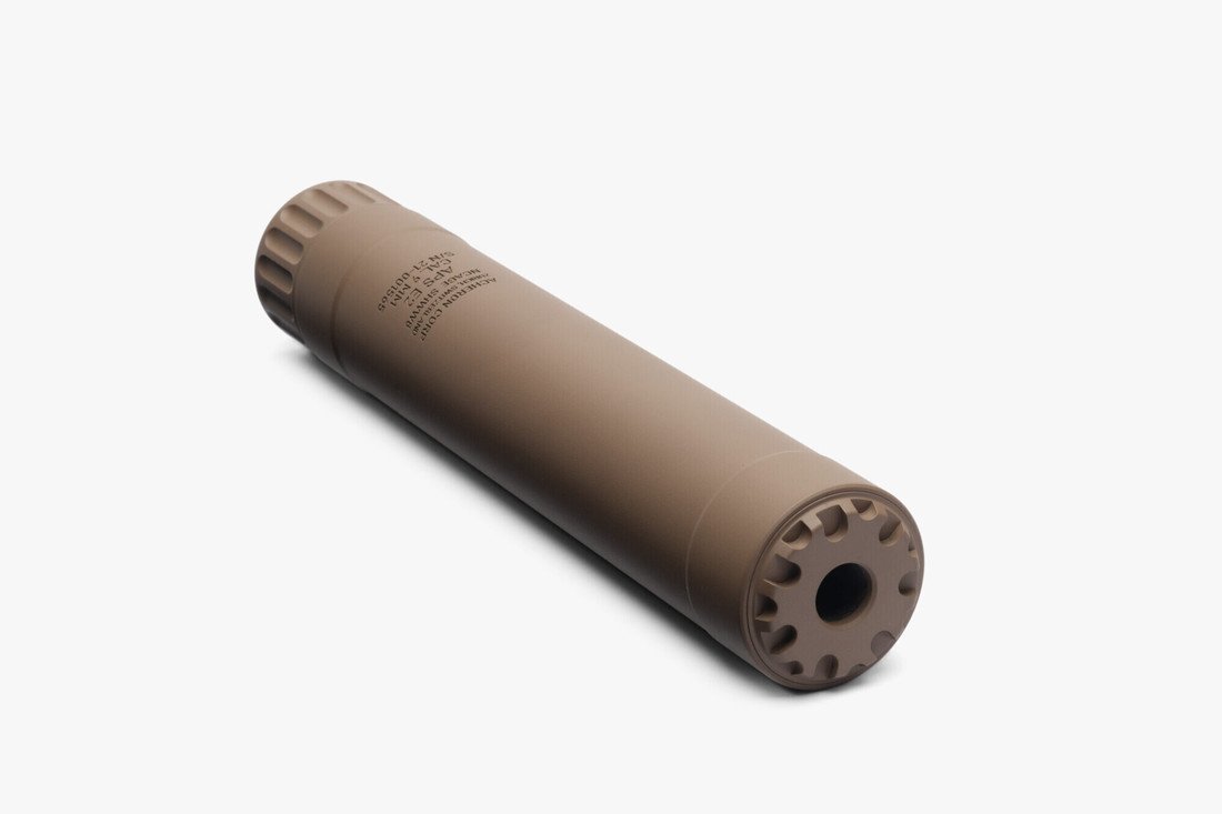 Tlumič hluku APS E2 / ráže 9 mm Acheron Corp® – FDE (Barva: FDE, Typ závitu: M13,5x1L)