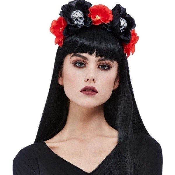 ČELENKA Halloween  Lebky a růže