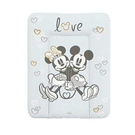 CEBA Podložka přebalovací měkká na komodu (50x70) Disney Minnie & Mickey Grey