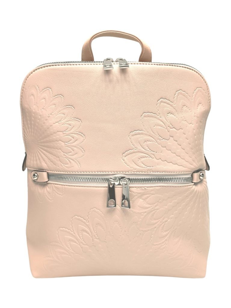 Béžový dámský batoh s ornamenty