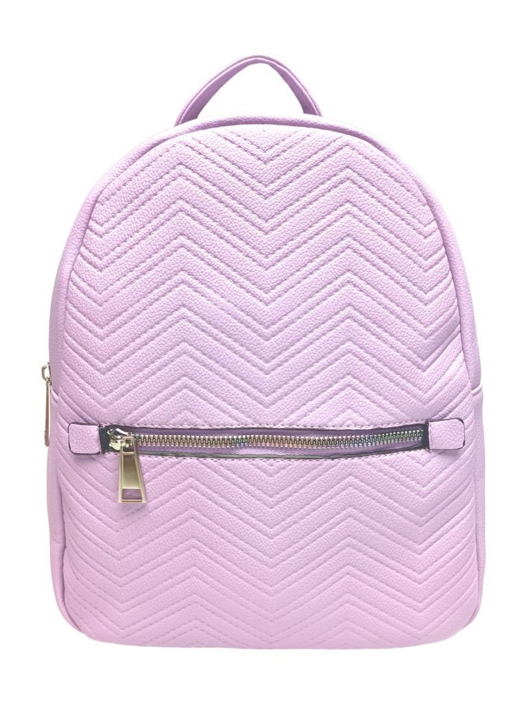 Světle fialový dámský batoh s moderním vzorem