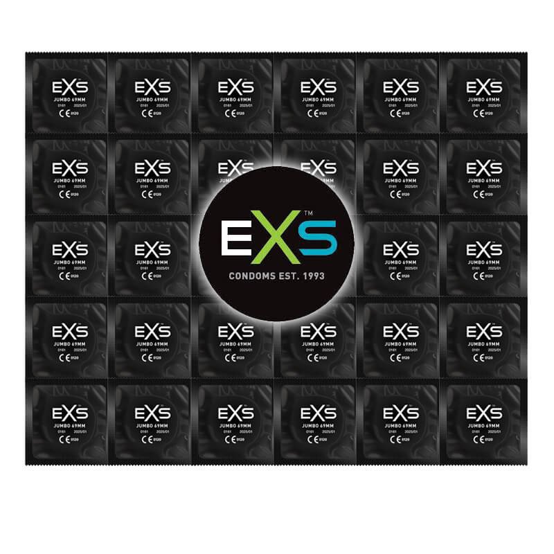 EXS Jumbo 69mm kondomy XXL 144 ks