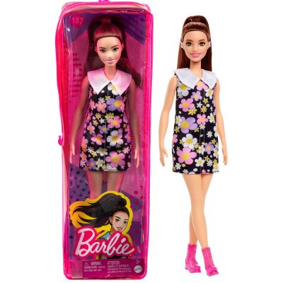 Mattel Barbie Modelka 187 - Šaty se sedmikráskami FBR37