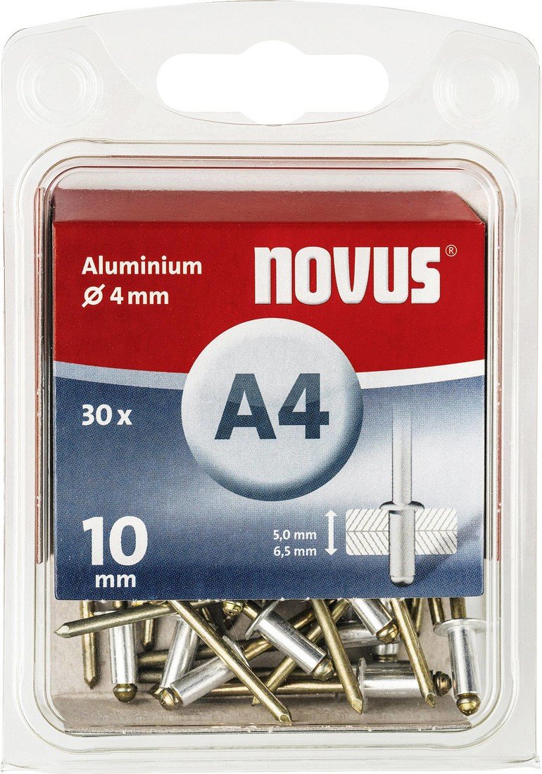 Novus 106437906 slepý nýt (Ø x d) 4 mm x 10 mm  hliník hliník   30 ks