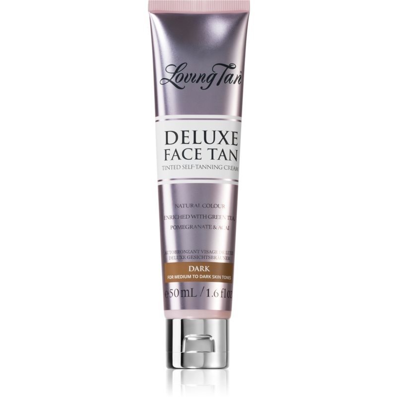 Loving Tan Deluxe Face Tan samoopalovací krém na obličej odstín Dark 50 ml