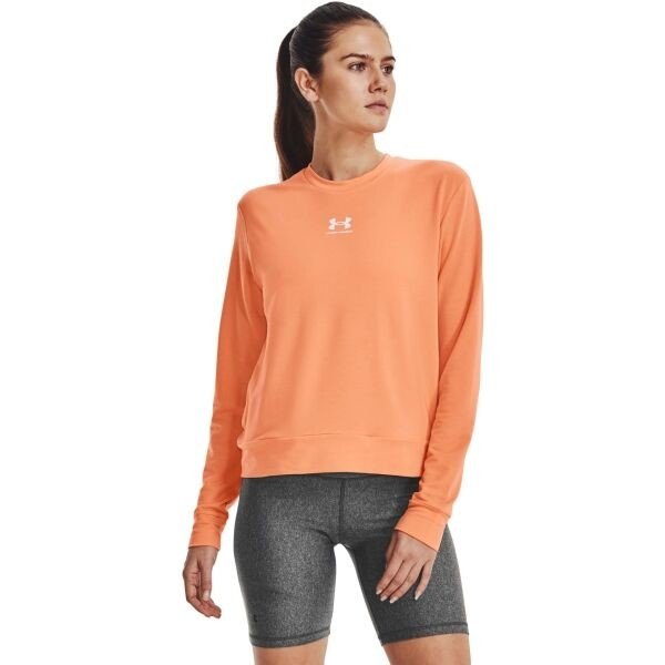 Under Armour RIVAL TERRY CREW Dámská mikina, oranžová, velikost sm
