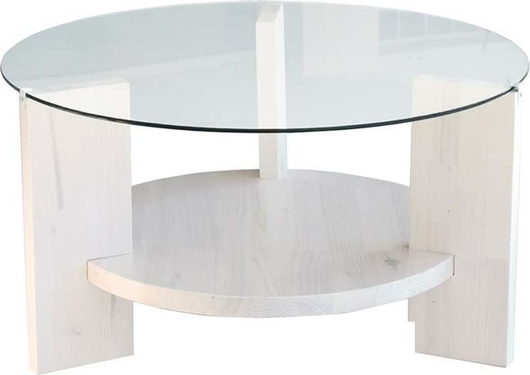 Bílý kulatý konferenční stolek ø 75 cm Mondo – Neostill