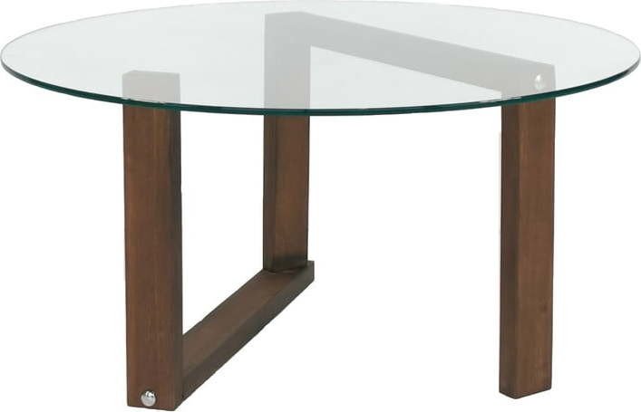 Hnědý kulatý konferenční stolek ø 80 cm Yuvarlak – Neostill