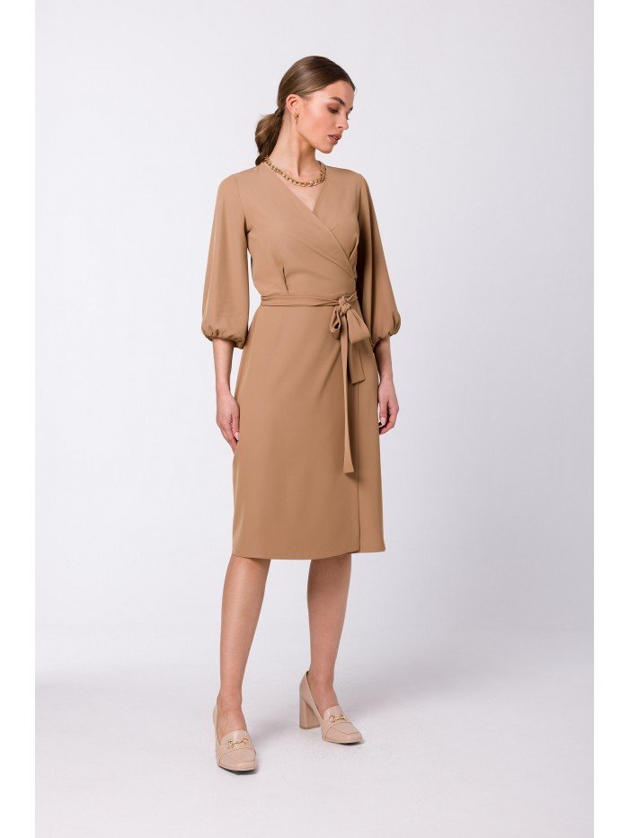 Style Dámské mini šaty Outak S340 béžová L