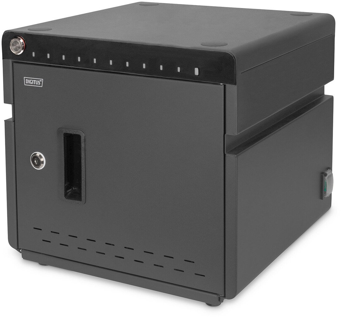 DIGITUS mobilní stolní nabíjecí skříňka pro notebooky/tablety do 14 palců, 10 zařízení, UV-C, - DN-45004