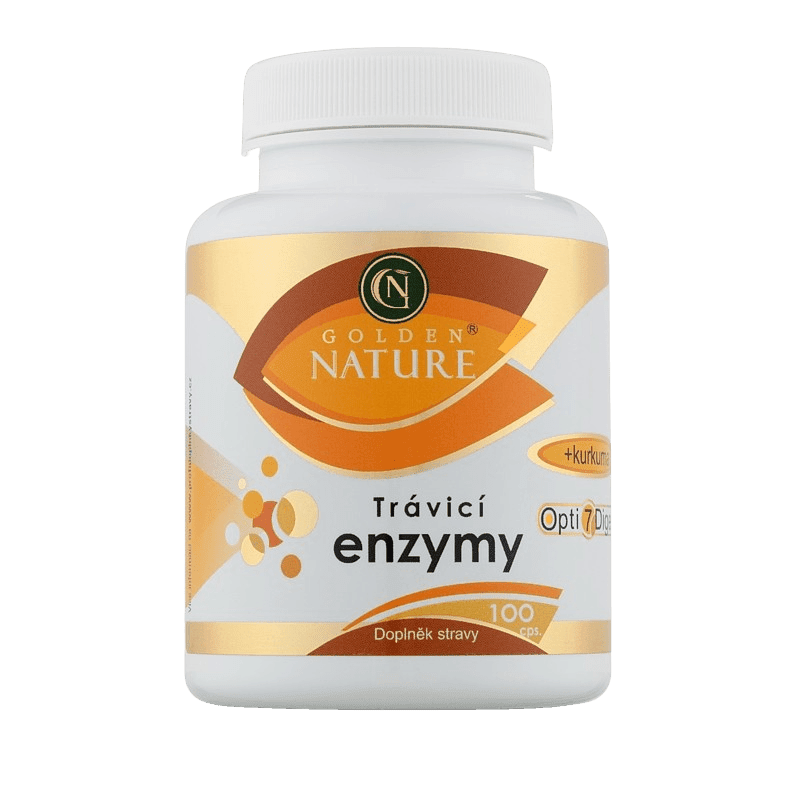 Golden Nature Trávicí enzymy Opti7Digest + Kurkuma 100 kapslí