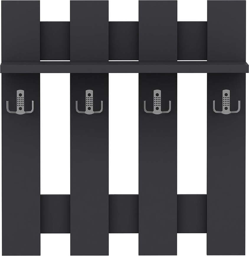 Černý nástěnný věšák Utica – Kalune Design