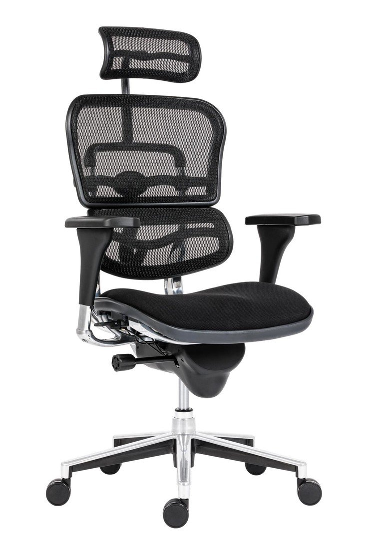 Antares Kancelářská židle Ergohuman - čalouněná, synchro, černá