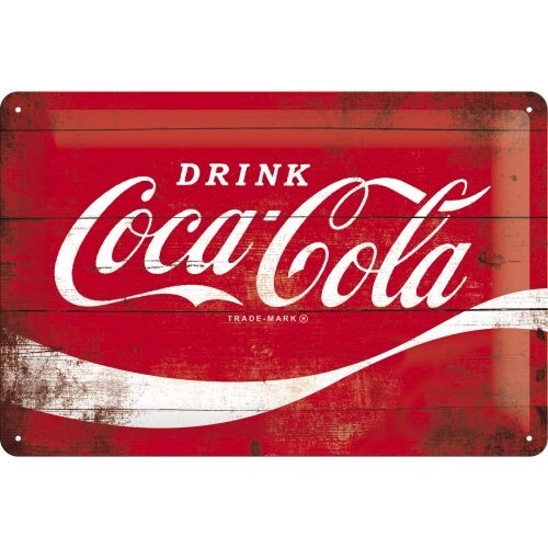 Postershop Plechová cedule Coca-Cola - Classic Logo, ( x  cm)