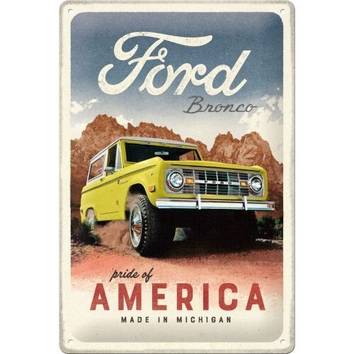 Postershop Plechová cedule Ford Bronco - Pride of America, ( x  cm)