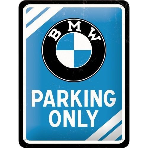 Postershop Plechová cedule BMW Parking Only - Blue, ( x  cm)