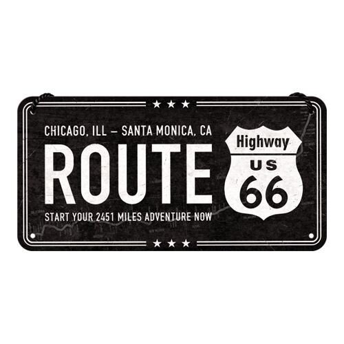 Postershop Plechová cedule Route 66 - Chicago - Santa Monica, ( x  cm)