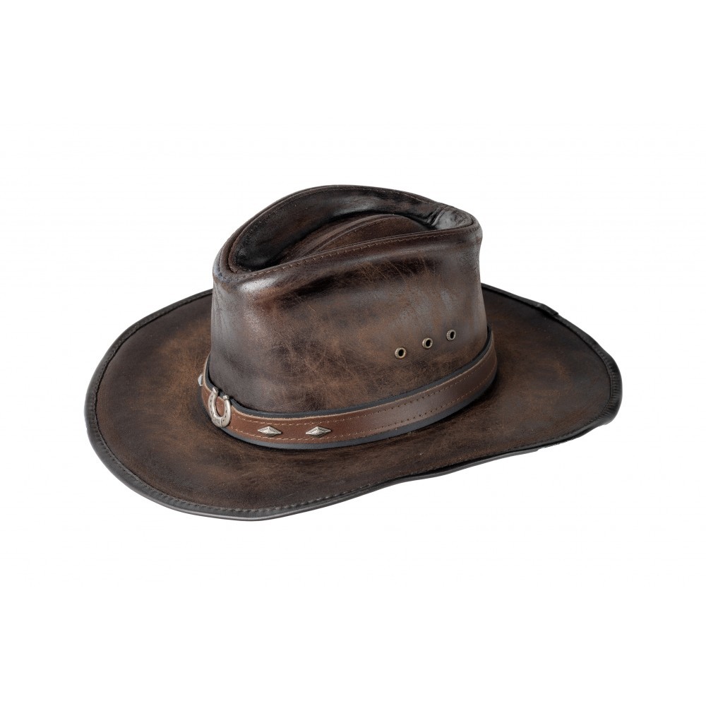 - Kožený klobouk KLONDAJK, 56