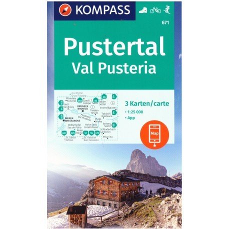 Kompass 671 Pustertal/Val Pusteria 1:25 000 turistická mapa