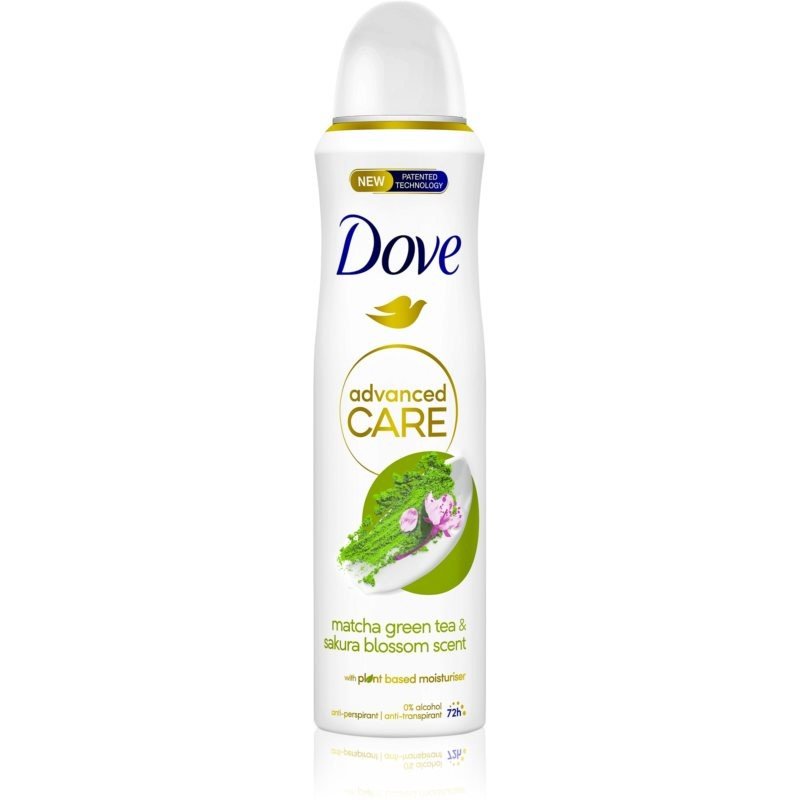 Dove Advanced Care Matcha a Zelený čaj antiperspirant ve spreji, 150 ml