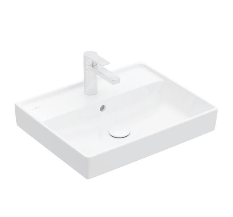 VILLEROY & BOCH Collaro Umyvadlo 600x470 mm, s přepadem, otvor pro baterii, alpská bílá 4A336001