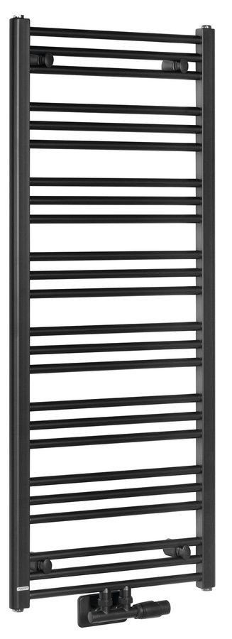 Bruckner ALBRECHT otopné těleso 500x1250 mm, středové připojení, černá mat 600.114.6