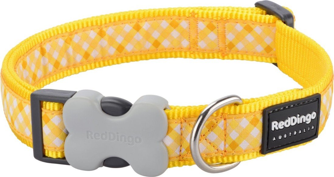 Obojek RD GINGHAM YELLOW - 1,2/20-32cm