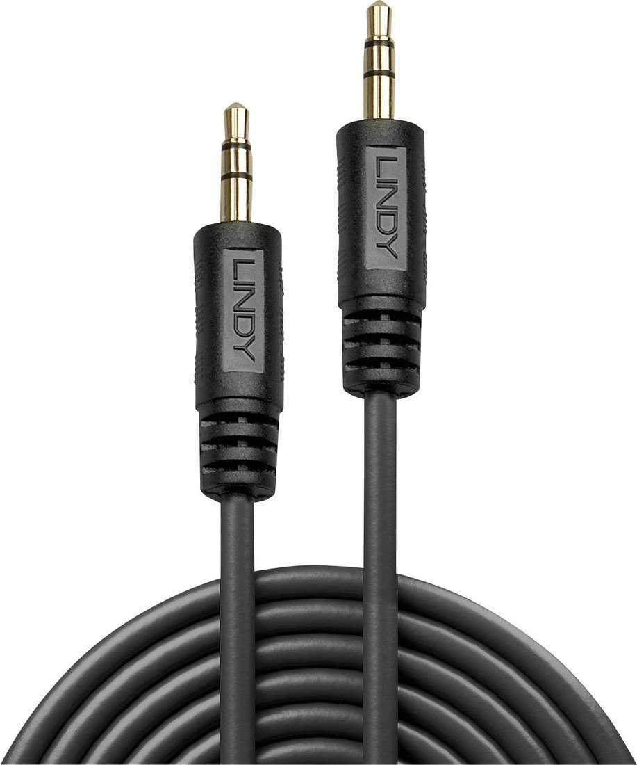 LINDY 35646 jack audio kabel [1x jack zástrčka 3,5 mm - 1x jack zástrčka 3,5 mm] 10.00 m černá
