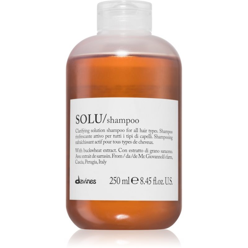 Davines Essential Haircare SOLU Shampoo hloubkově čisticí šampon s osvěžujícím účinkem 250 ml