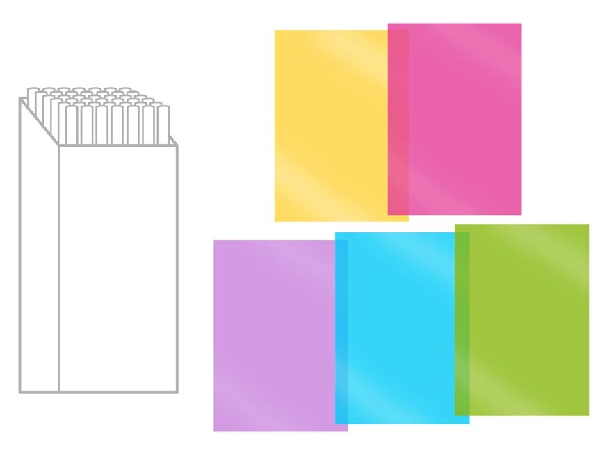 MFP 5811733 Celofán transparent barevný - role 500x70cm mix barev