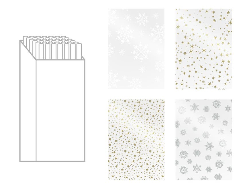 MFP 5811734 Celofán transparent potisk vánoční - role 500x70cm mix