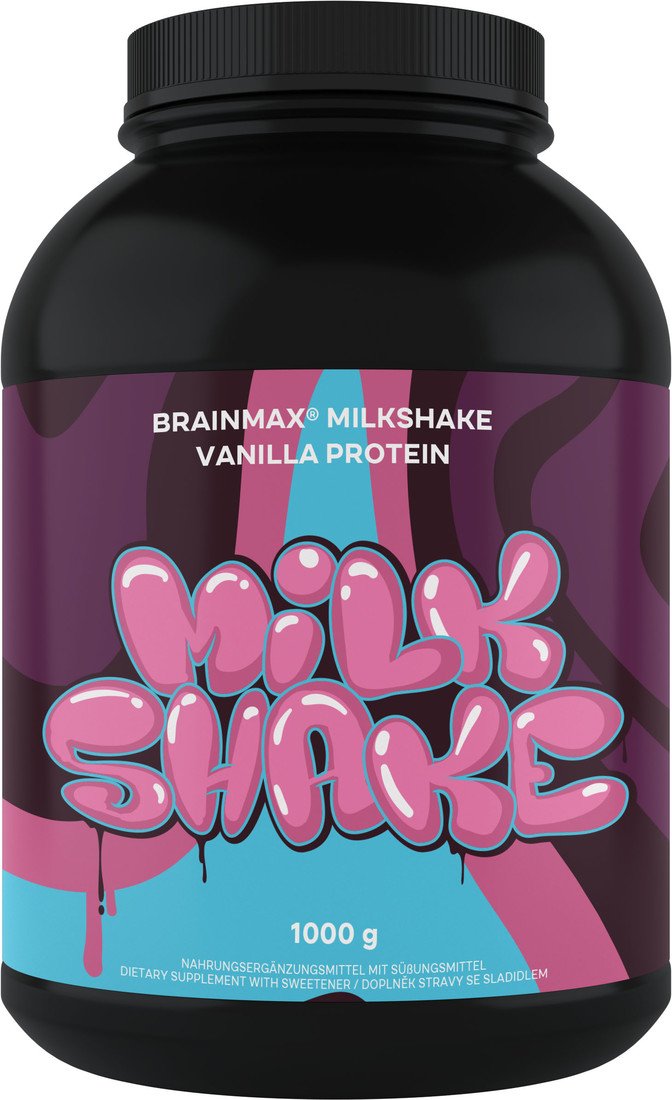 BrainMax Milkshake Protein, 1000 g Příchuť: Vanilka