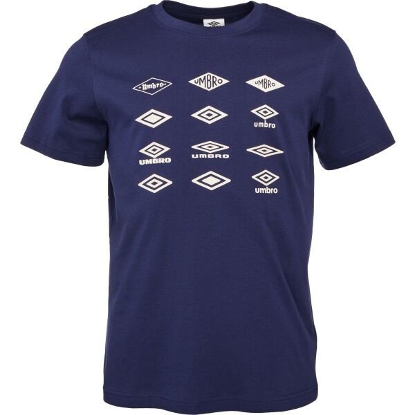 Umbro HISTORIC LOGOS GRAPHIC TEE Pánské triko, tmavě modrá, velikost S