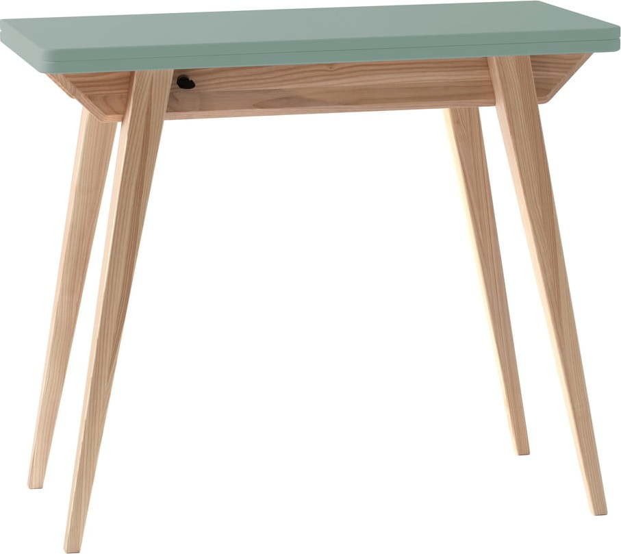 Konzolový stolek v mentolové barvě/v přírodní barvě 45x90 cm Envelope – Ragaba