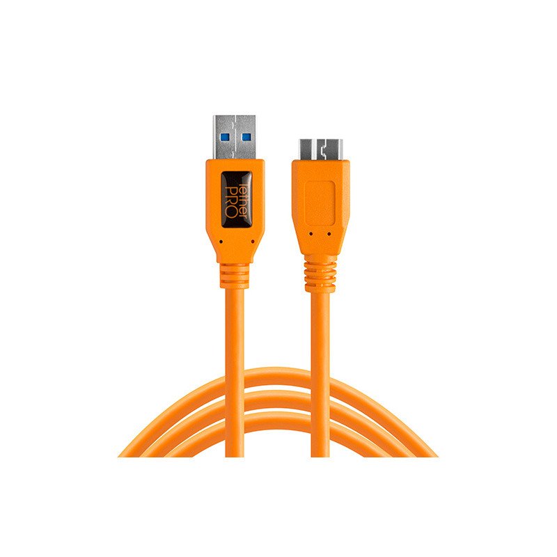Tether Tools USB kabel  USB Micro-B 3.0 zástrčka , USB-B zásuvka 4.60 m oranžová  CU5454
