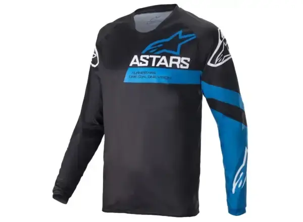 Alpinestars Racer V3 pánský dres dlouhý rukáv Black/Bright Blue vel. M