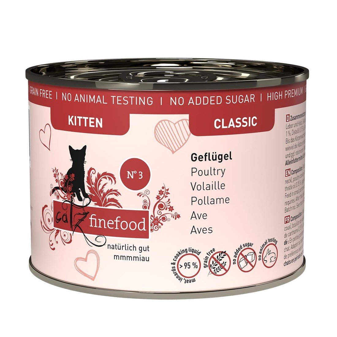 catz finefood Kitten No. 3 drůbeží 6× 200 g