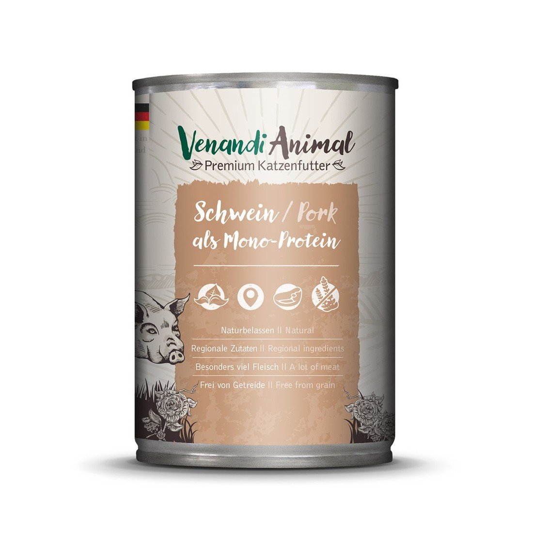 Venandi Animal – vepřové maso jako jediný zdroj bílkovin 6 × 400 g