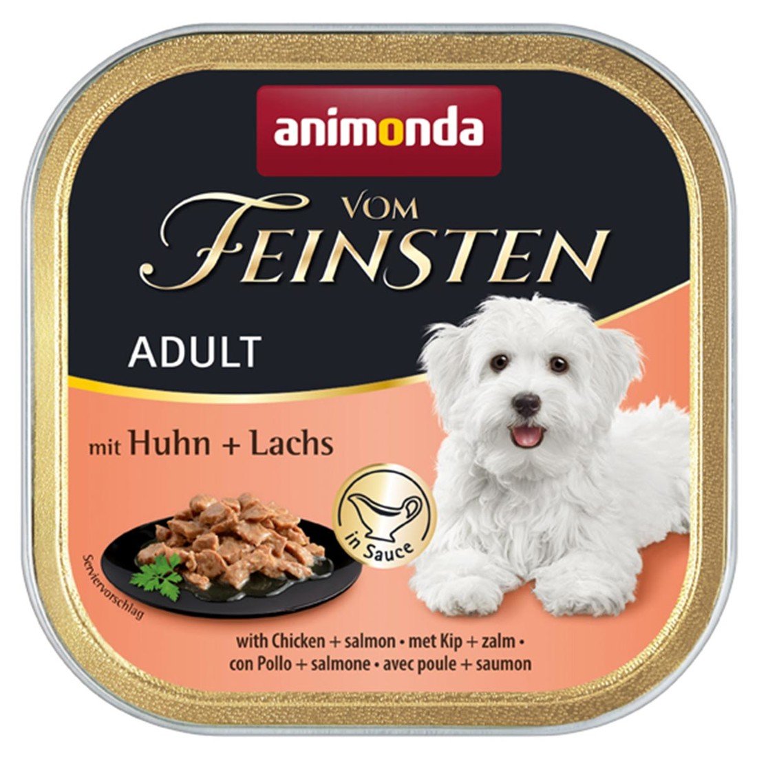 animonda vom Feinsten Adult kuřecí a losos v omáčce 22 × 150 g